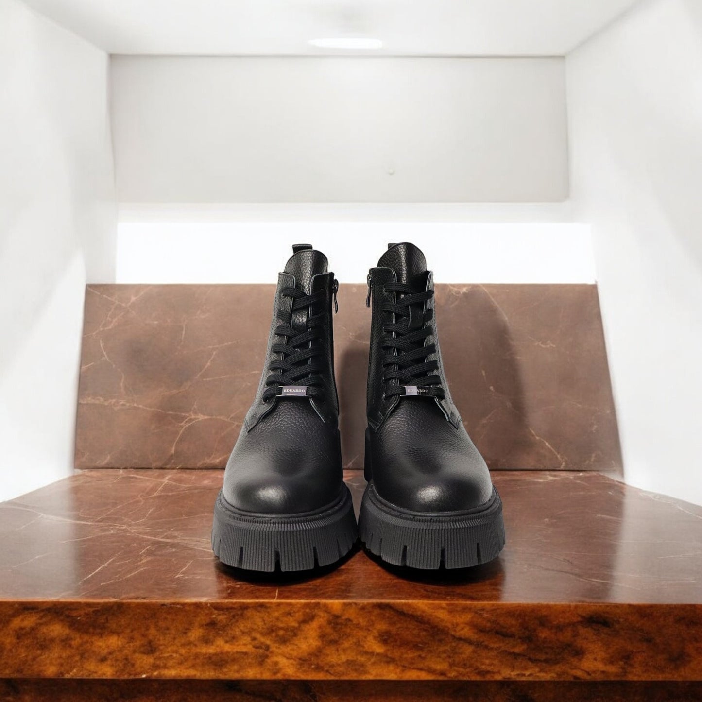 Dames Laarsje Zwart Leer