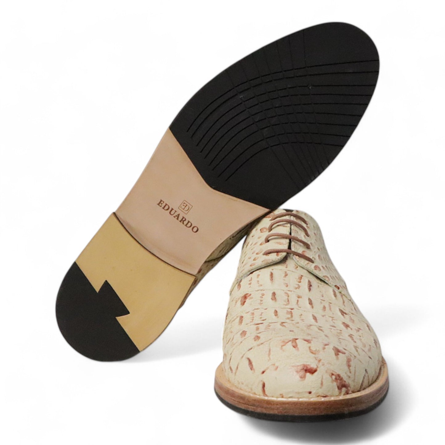 Veterschoen Heren Croco Beige + Gratis Riem