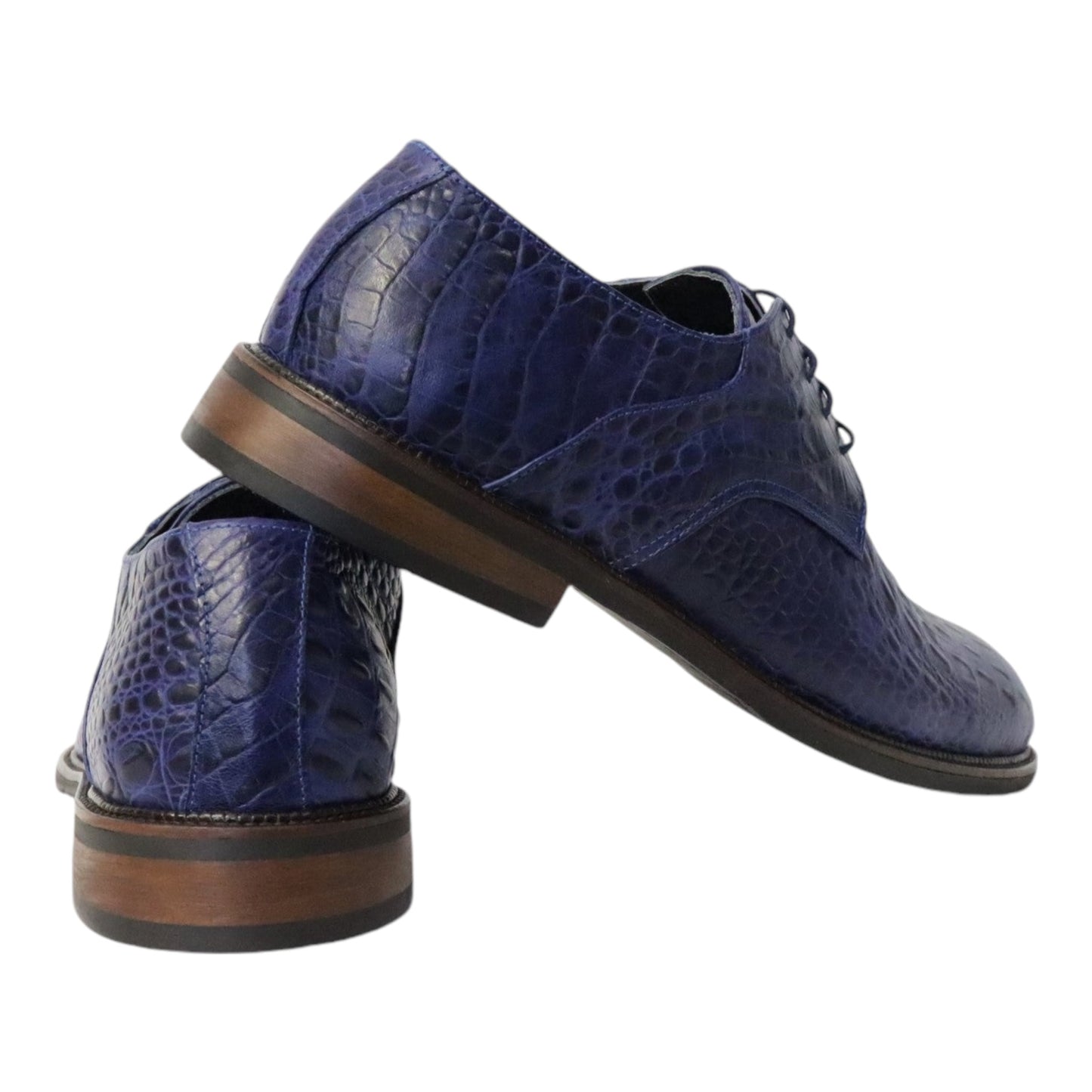 Veterschoen Heren Croco blauw