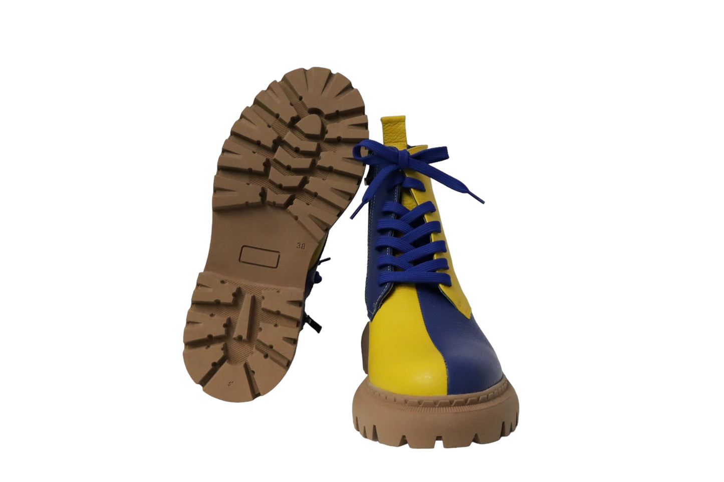 Blauw Geel Dames Laars Pre Order