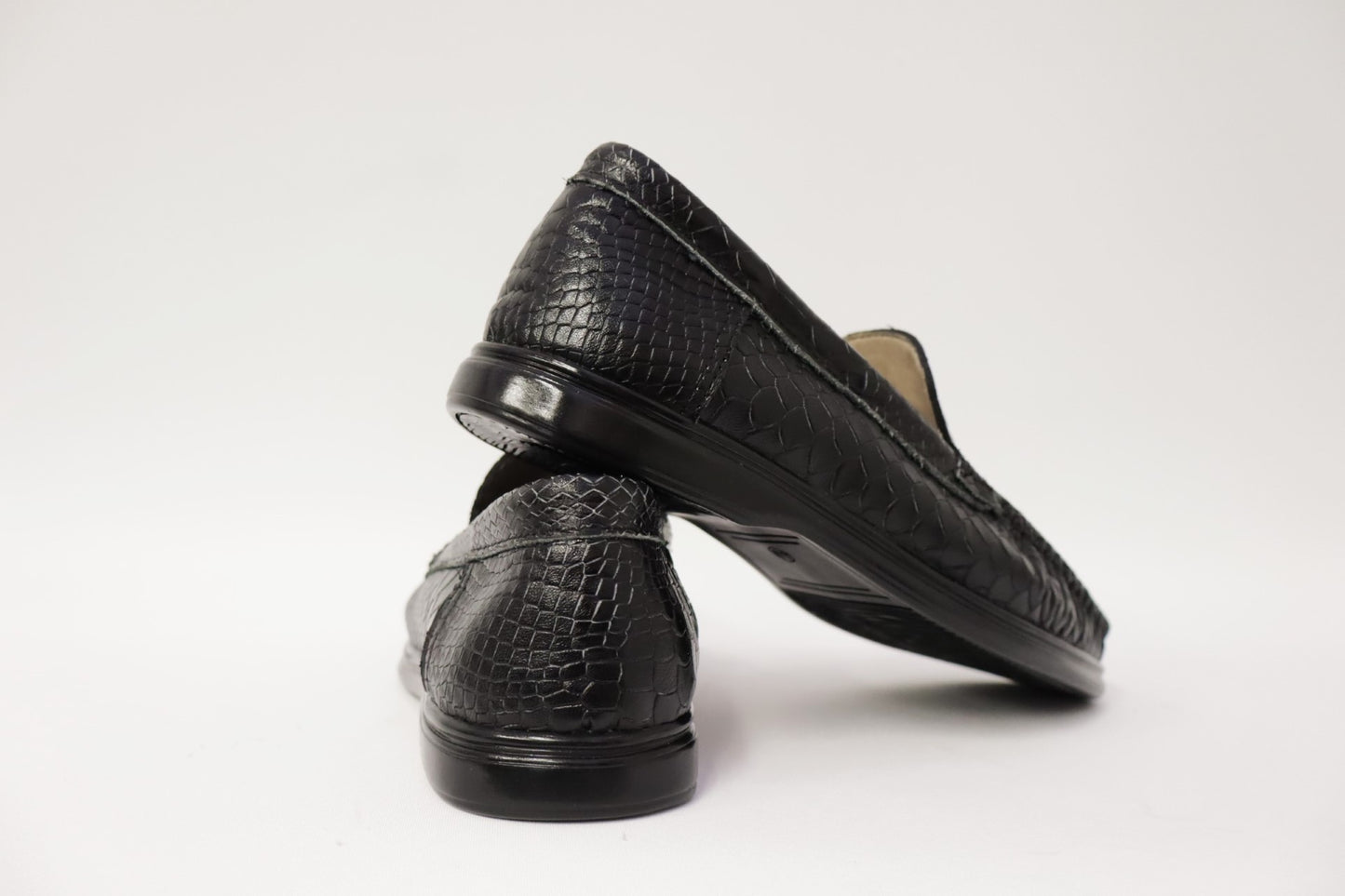 Eduardo instapper / loafer heren python leer