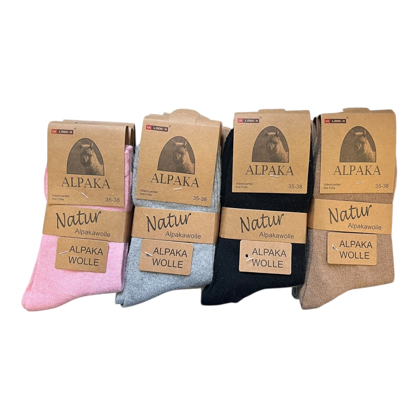 Alpaca sokken dun gemengde kleuren 3 paar