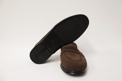 Instapper / loafer heren suede Middelbruin