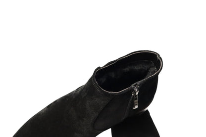 Laars Gevoerd Suede Zwart