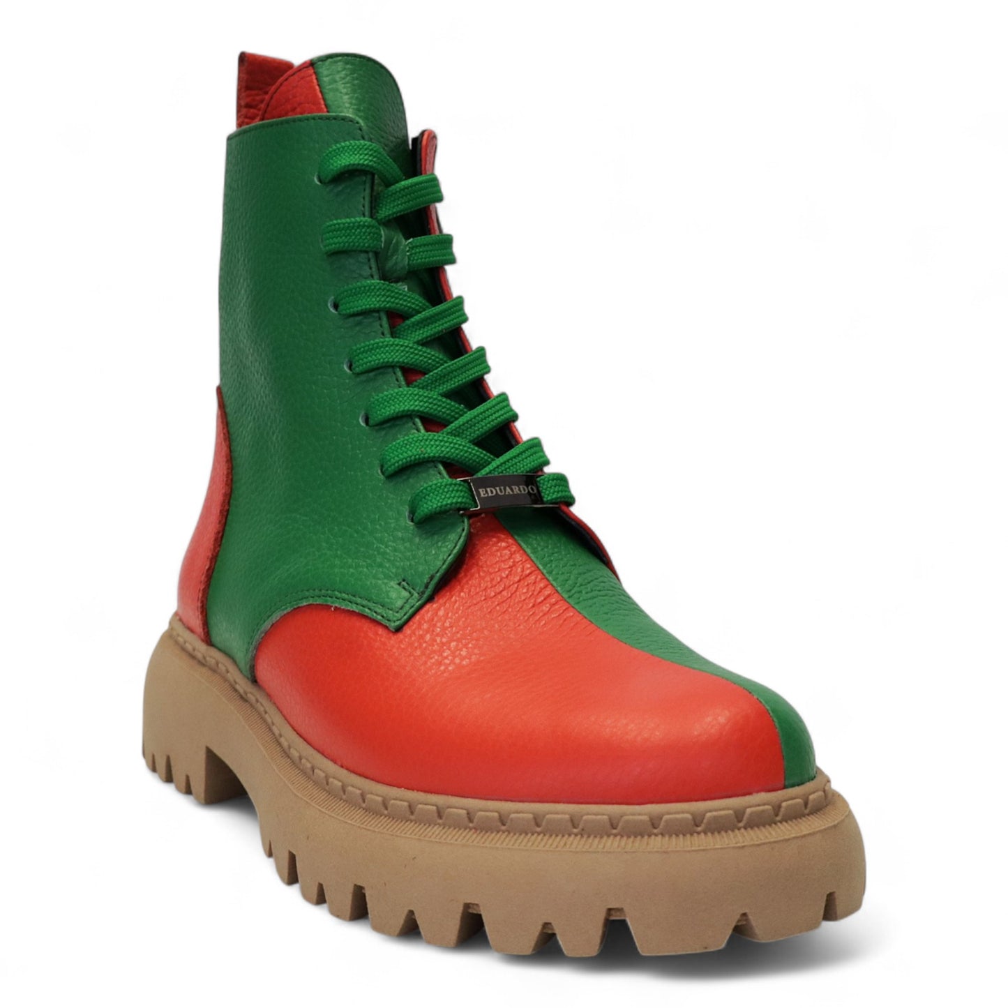 Rood-Groen Enkellaars Dames