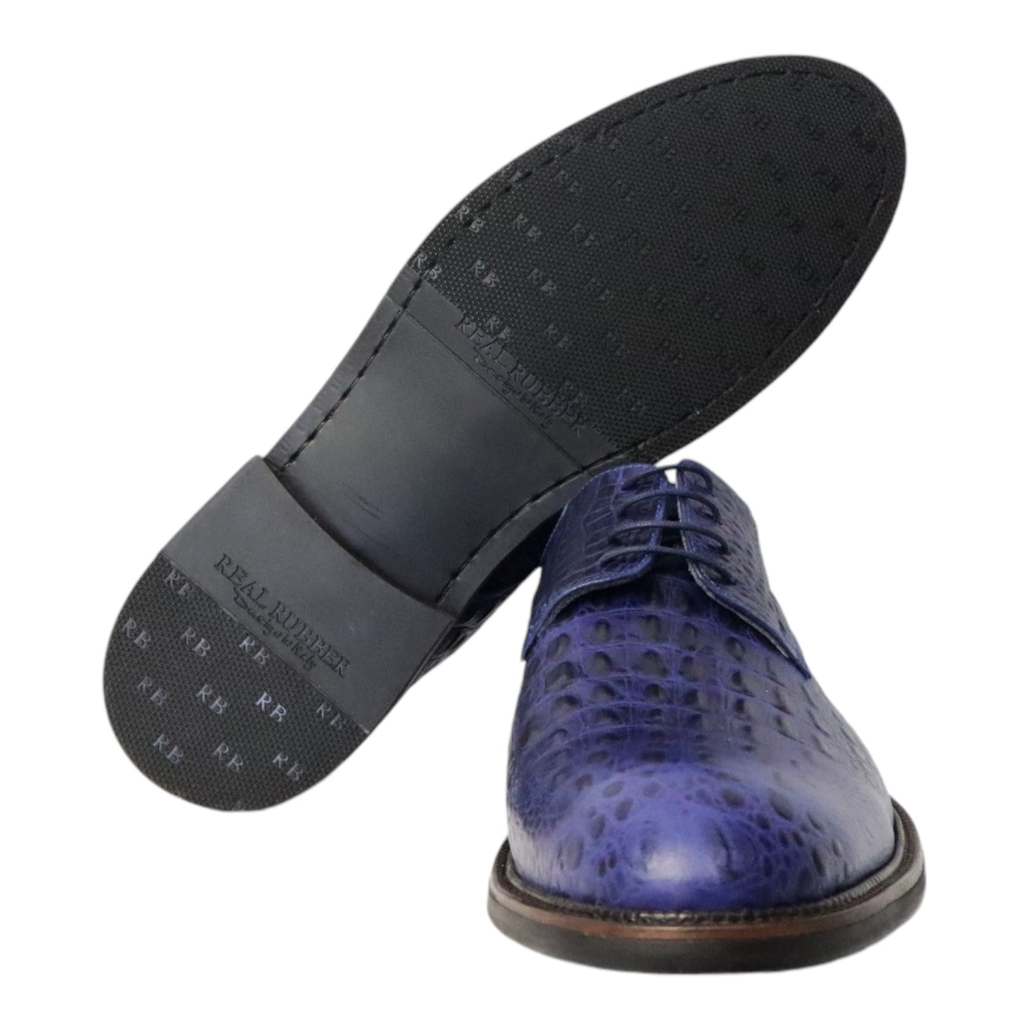 Veterschoen Heren Croco blauw