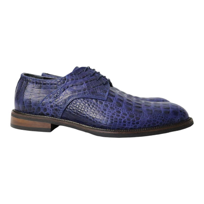 Veterschoen Heren Croco blauw